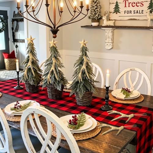 Feoang 8Pcs Deer Antler Ornaments Reindeer Antlers Christmas Tree Decor Set - 20 cm