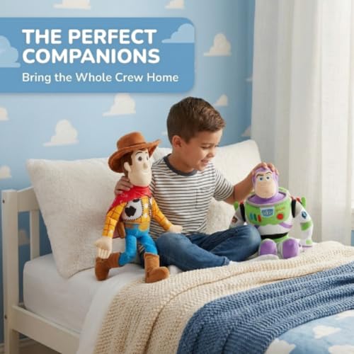 Jay Franco Kids Toy Story Buzz Lightyear Plush Pillow Buddy - 22 Inch Ultra-Soft Stuffed Toy & Cozy Pillow, Multi-Variation