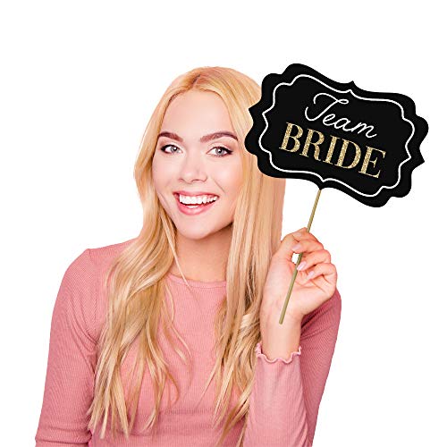 40-Piece Pre-Assembled Wedding Photo Booth Props - Pink and Teal Decor
