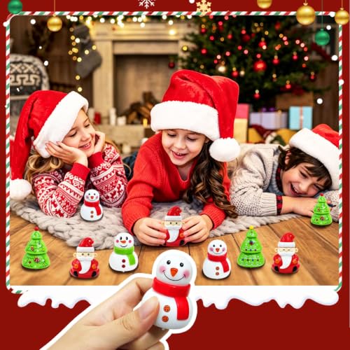 Baaxxango 30 Pcs Christmas Pull Back Cars Toys Mini Vehicles Party Favors Gifts