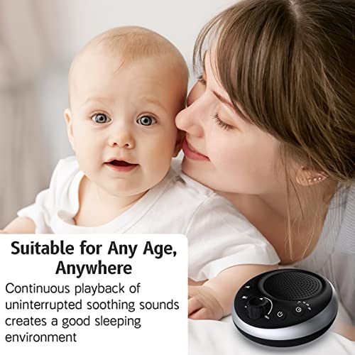 White Noise Sound Machine with 30 Soothing Sounds, 4 Timers & Memory