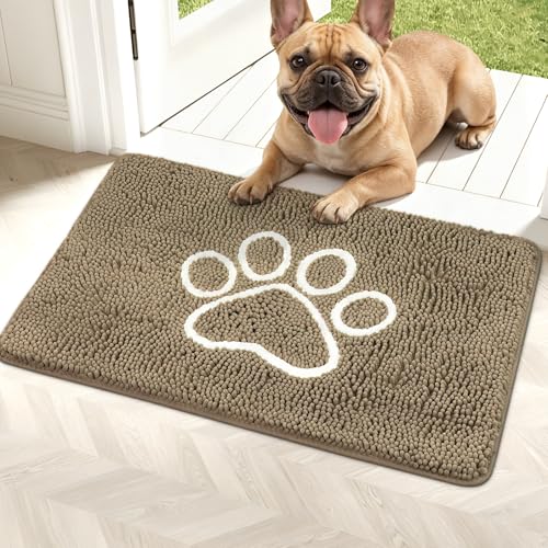 Super Absorbent Dog Door Mat, 30x20 Inch Non-Slip Washable Pet Rug