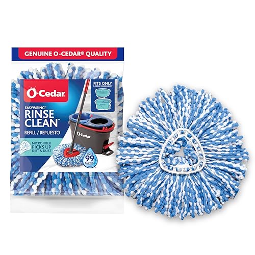 Microfiber Spin Mop Refill Replacement Head, Washable - 1-Pack, Blue