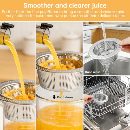 Fine Mesh Juice Strainer for Cold Press Juicers – Stainless Steel Filter