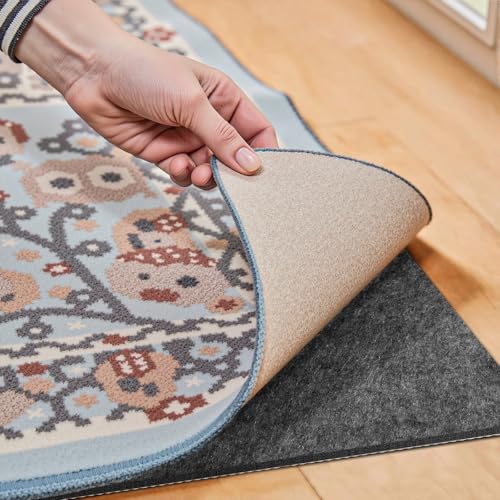 9x12 Ft Waterproof Rug Pad - Non-Slip Felt and TPR Carpet Underlay