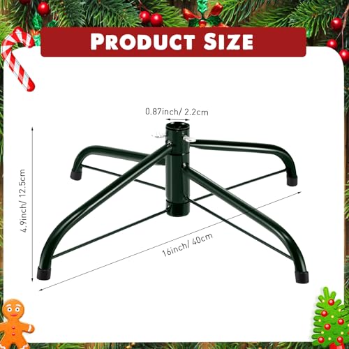 Folding Metal Christmas Tree Stand Base for Artificial Trees - 16 Inch