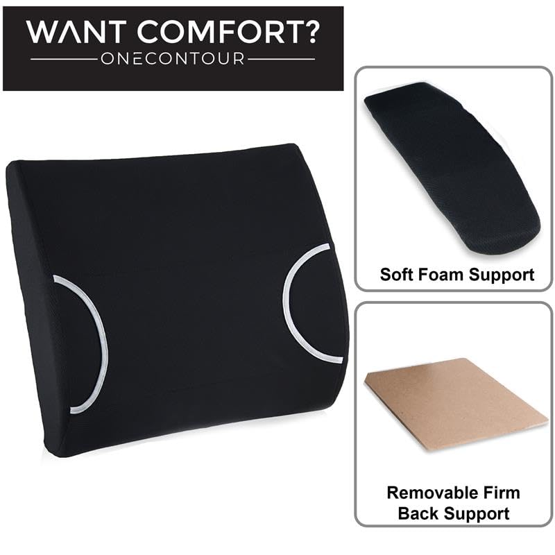 Ergonomic Lumbar Support Cushion with Removable Gel Insert