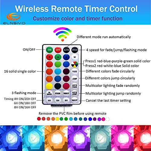18-Color LED Rose Tree Lamp with Remote, Multicolor Tabletop Flower Light