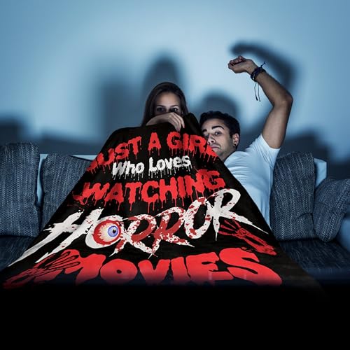 Horror Movie Throw Blanket, Lightweight Plush Flannel Bed Blanket 50x40