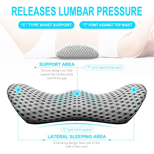 Memory Foam Lumbar Support Pillow for Office Chairs - Pain Relief