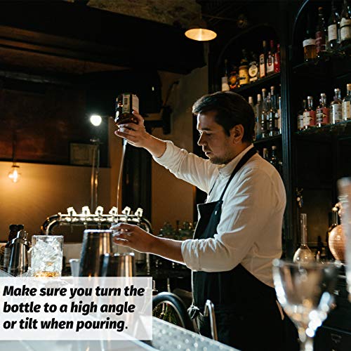 BBTO 20 Pcs Measured Liquor Bottle Pourers 1 Oz Auto Shot Dispenser Clear & Black