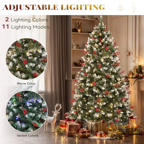 6ft Prelit Pre-Decorated Artificial Christmas Tree with Lights & Remote
