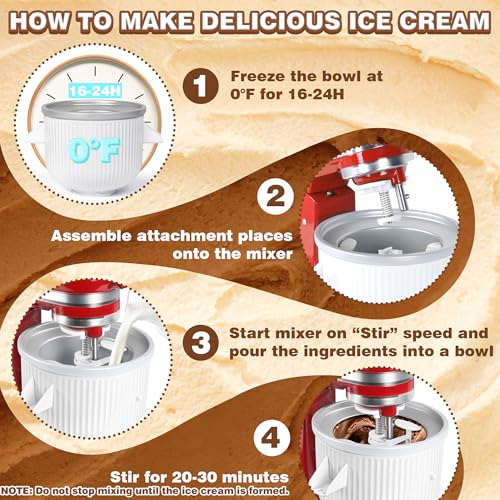 2-Quart Ice Cream Maker Attachment for Tilt-Head and Bowl-Lift Stand Mixers