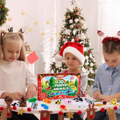 24 Days Christmas Advent Calendar with Articulated 3D Animal Fidget Toys
