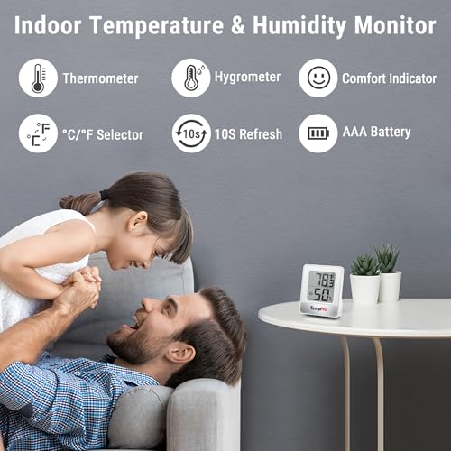 TempPro Digital Indoor Thermometer and Humidity Monitor Hygrometer
