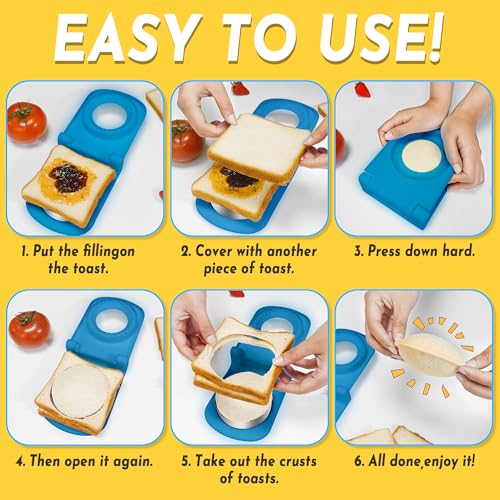 Stainless Steel Sandwich Cutter and Sealer - 1-Step Crustless Sandwich Maker