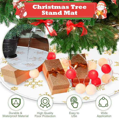 30-Inch Silicone Christmas Tree Stand Mat - Non-Slip Floor Protector Pad