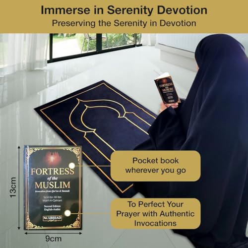 Luxury Velvet Prayer Mat Set - Foldable Sajadah with Dua Booklet & Gift Box