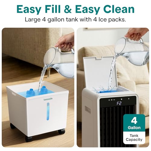 Evaporative Air Cooler 15L Water Tank 1500 CFM Portable Fan with Wheels
