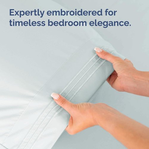 King Standard Pillow Cases by [Brand Name] - Ultra-Soft Hotel Quality - Fade-Free & Wrinkle Resistant - Sky Blue, Set of 2