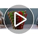 Uiifan 100 Pcs Christmas Plastic Drinking Straws - 9 Inch - Multi-Style