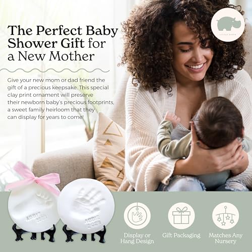 Baby Handprint & Footprint Clay Keepsake Kit - DIY Newborn Ornament Set