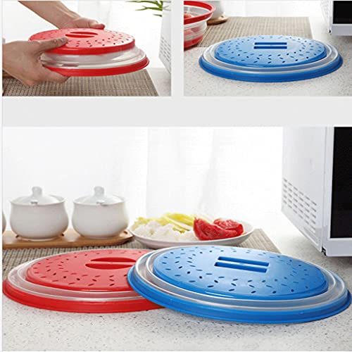 Collapsible Microwave Splatter Cover 10.5 Inch - Food Grade Plate Lid with Vents