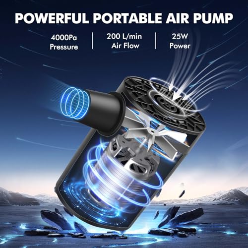 Portable Electric Air Pump for Inflatables - Air Mattress & Pool Floats