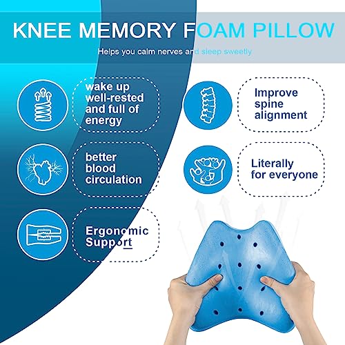 Memory Foam Knee Pillow for Side Sleepers - Pain Relief and Comfort