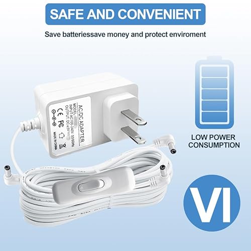 Sigely 4.5V Power Adapter Replacement for Lemax Lighted Village Accessory 74254 94563 94565 for Christmas Halloween Village Lights Micro Lighting Building Decor (3 Output, with 303 Switch)