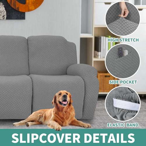 Stretch Recliner Slipcover Set - 4 Pieces Fitted Chair Covers