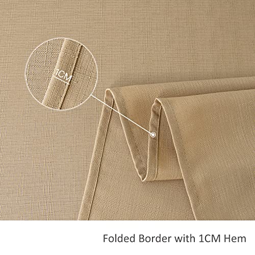 Rectangle Slubby Textured Tablecloth Waterproof Spillproof Wrinkle