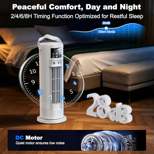 Portable Evaporative Air Cooler with 750ml Tank & Remote Control