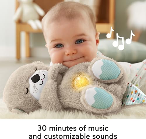 Plush Otter Baby Sound Machine with Breathing Motion & Calming Music