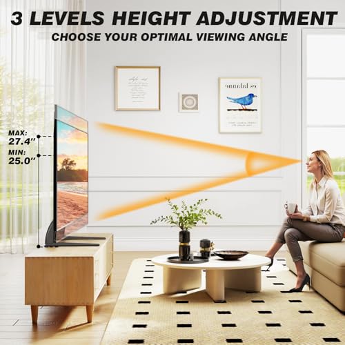 Universal Tabletop TV Stand Mount for 22-65 Inch TVs, Height Adjustable Legs