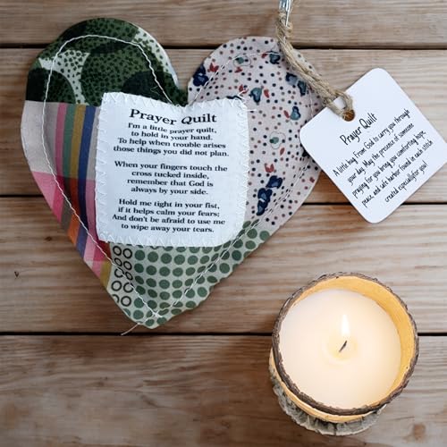 2-Pack Handmade Prayer Quilts - Pocket-Sized Comfort 4x4