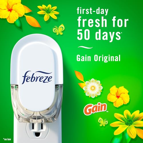 Febreze Plug In Scented Oil Refill, Gain Original, 3 Count