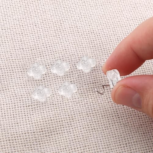 100 Bed Skirt Pins - 0.43 Inch Twist Pins with Clear Heads