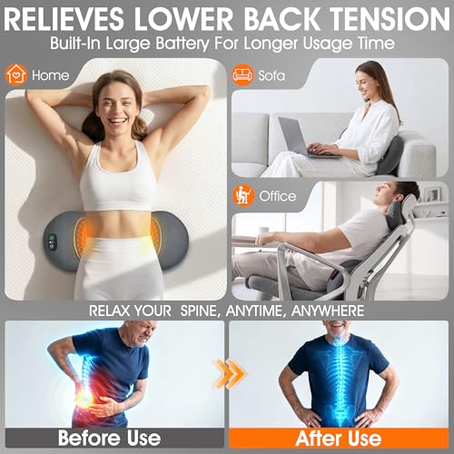 Rechargeable Triple Fusion Back Massager with Heat & Vibration
