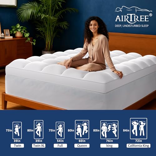 Airtree Queen 4 Inch Dual Layer Cooling Gel Memory Foam Mattress Topper