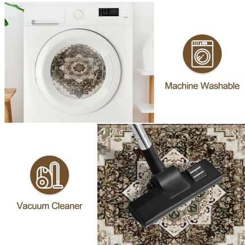 3-Piece Boho Kitchen Rug Set, Non-Slip Washable Floor Mats for Kitchen