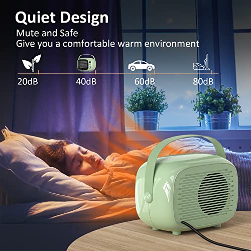 Compact Ceramic Space Heater with Tip-Over and Overheat Protection