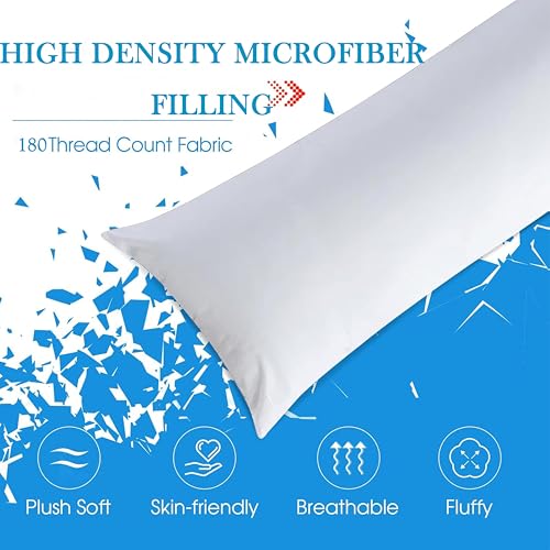 SHOUREN Full Body Pillow for Side Sleepers - 20x54 Inch Soft Bed Pillow