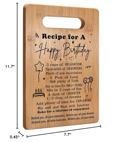 2026 Birthday Gifts for Women Men, Birthday Gifts for Her Him, Years Old Birthday Gifts, Birthday Gift Ideas, Birthday Decorations for Women Men, Happy Birthday Cutting Board Gifts