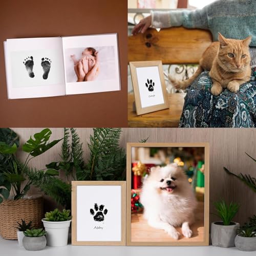 Inkless Paw Print Kit for Pets & Babies - 6 Mess-Free Ink Pads & 12 Cards
