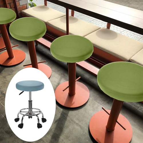 Round Bar Stool Covers - 2 Pack, Washable, Elastic Fit, 11-14 Inch