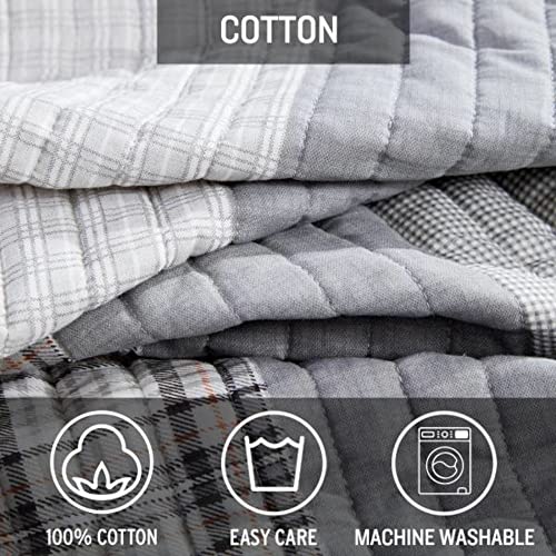 Eddie Bauer Daybed Set - 4 Piece Cotton Bedding with All Season Lodge Decor - Fairview Grey