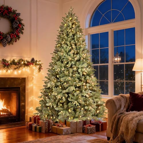 7.5 FT Pre-Lit Artificial Christmas Tree with 550 Warm White Lights