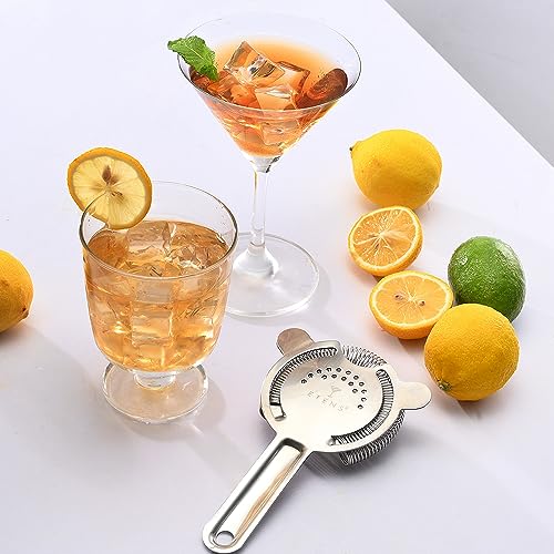 Etens Silver Cocktail Strainer with Removable Spring - Bar & Martini Strainer for Boston Shaker