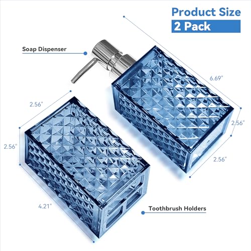 2-Piece Bohemian Bathroom Accessory Set with Soap Dispenser & Holder